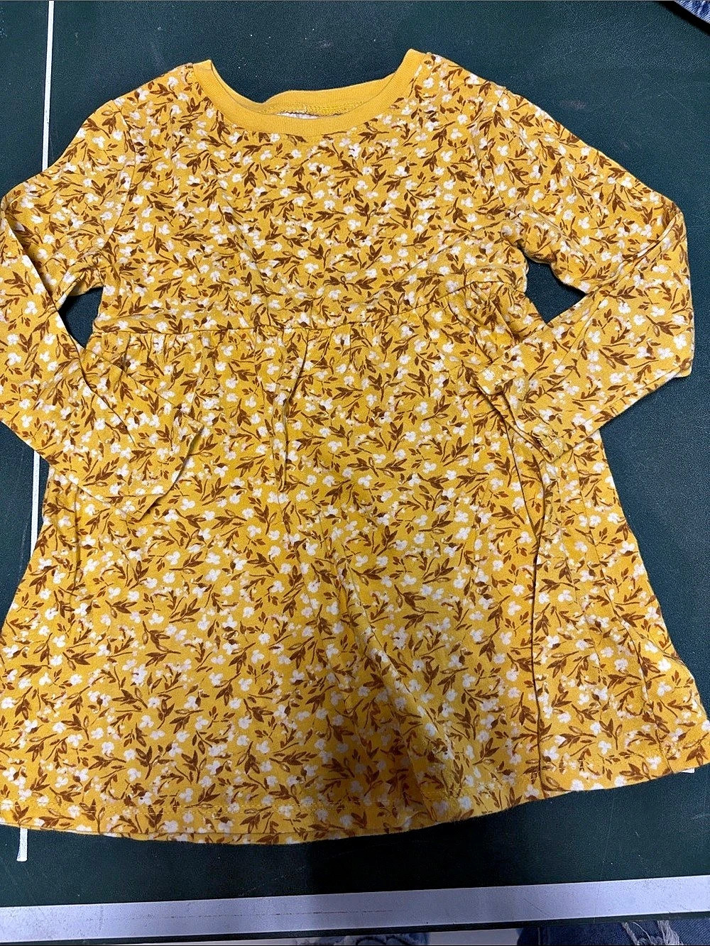 Old Navy Girls Floral Dress Yellow & White Size 2T